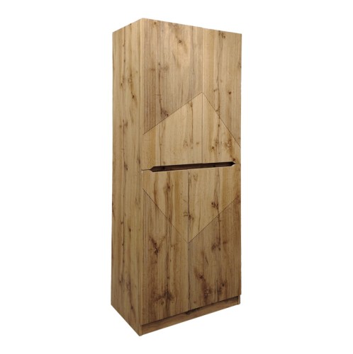 Παπουτσοθήκη-ντουλάπι Kebell pakoworld σε oak απόχρωση 71x41.5x180.4εκ