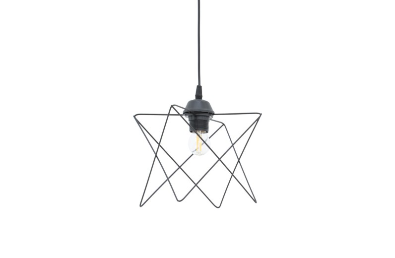 Φωτιστικό οροφής Langit pakoworld Ε27 μέταλλο μάυρο 18x18x65εκ