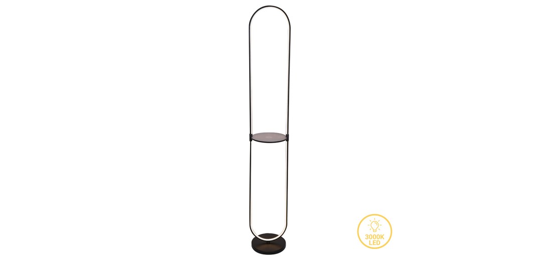 Φωτιστικό δαπέδου Reflect pakoworld LED μαύρο Φ26x165εκ