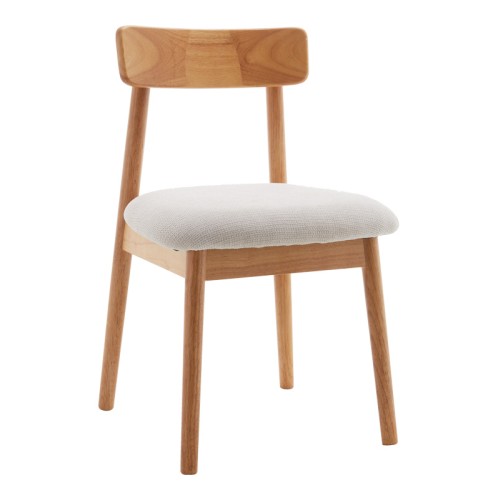 ΣΕΤ 4 TMX Καρέκλα Tullo pakoworld rubberwood σε φυσική απόχρωση 46x45x78εκ