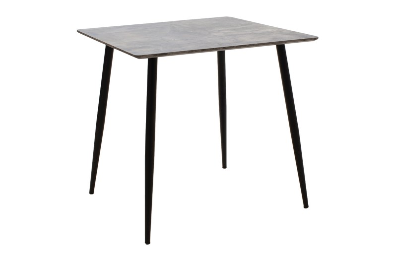 Τραπέζι Cuba pakoworld MDF γκρι cement-μαύρο 70x70x75εκ