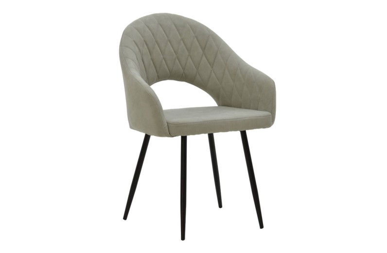 Πολυθρόνα Macie pakoworld ύφασμα antique γκρι-μαύρο 58x50x85εκ