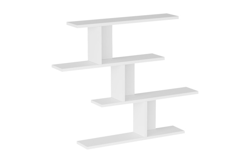 Ραφιέρα τοίχου Zaka pakoworld σε λευκή απόχρωση 98.7x14.5x78εκ