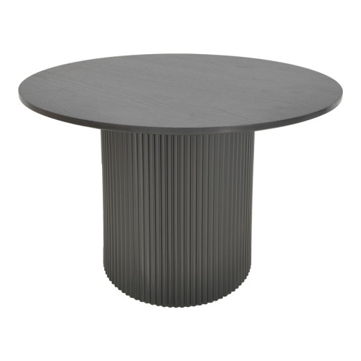 Τραπέζι Karulo pakoworld mdf σε μαύρη απόχρωση Φ120x76εκ