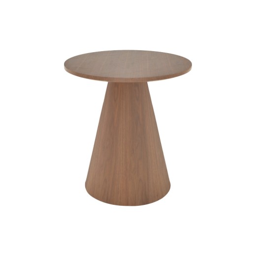 Βοηθητικό τραπέζι Donda pakoworld mdf-μέταλλο καρυδί Φ45x50εκ