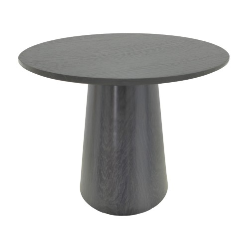 Tραπέζι Donda pakoworld mdf μαύρο Φ100x76εκ