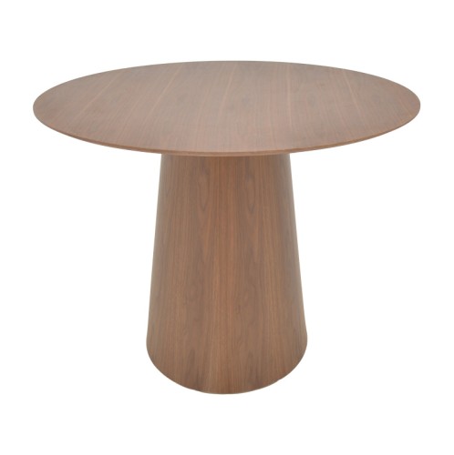 Tραπέζι Donda pakoworld mdf καρυδί Φ100x76εκ