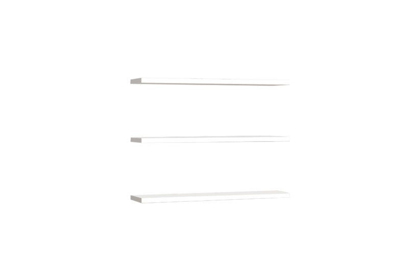 Ραφιέρα τοίχου Edna pakoworld μελαμίνη σε λευκή απόχρωση 60x14.5x1.8εκ