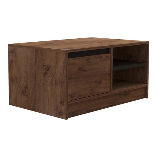 Τραπέζι σαλονιού Narli pakoworld σε sonoma απόχρωση 90x60x45εκ