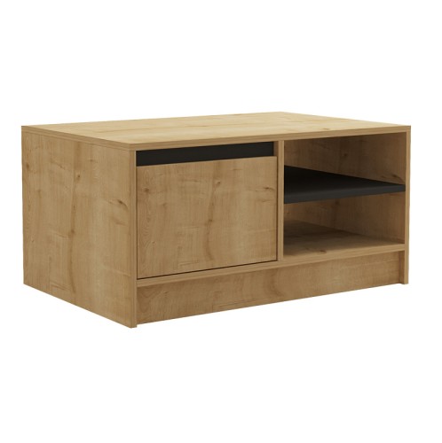 Τραπέζι σαλονιού Narli pakoworld σε oak απόχρωση 90x60x45εκ