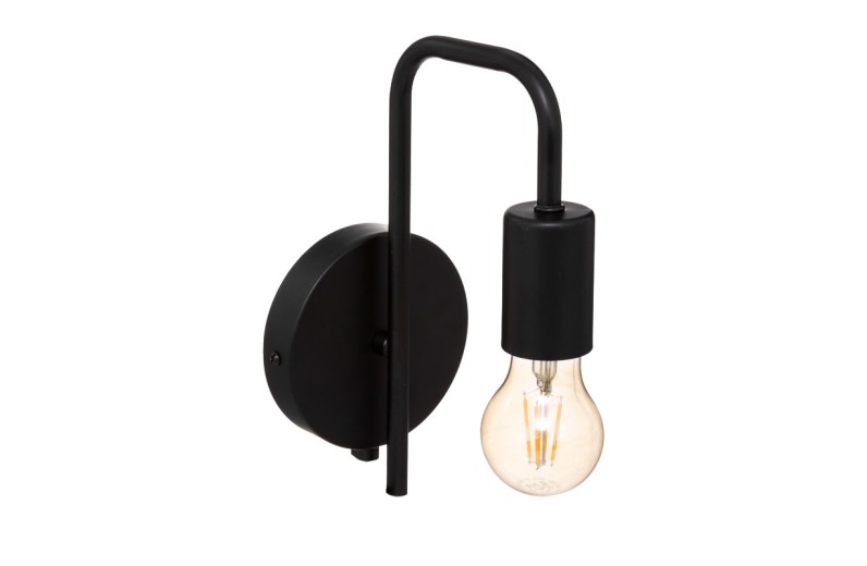 Φωτιστικό τοίχου-απλίκα Zhola pakoworld E27 40W μαύρο 17x12x25εκ