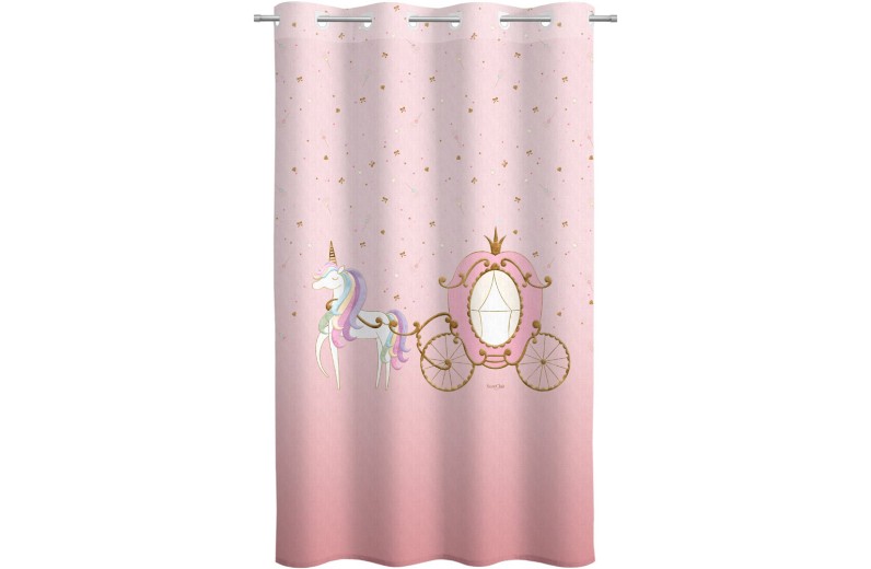 Παιδική & Βρεφική Κουρτίνα Soft-Touch Cinderella με Τρουκς 160x240