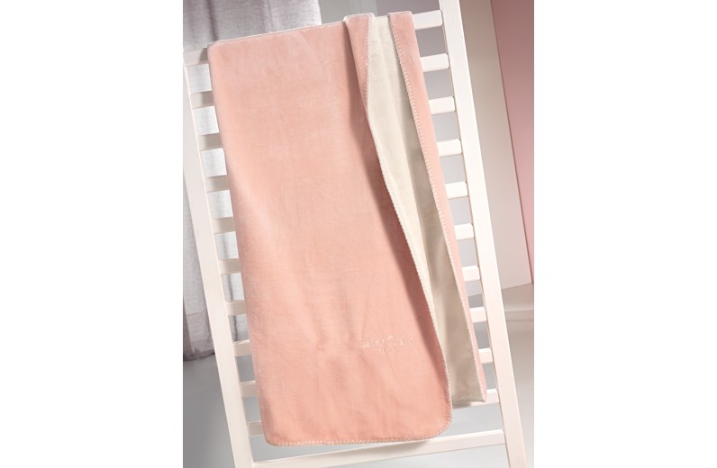 Κουβέρτα Βρεφική Velvet Pinky 100x140 δύο όψεων + Δώρο Μαξιλαράκι Διακοσμητικό 45x45