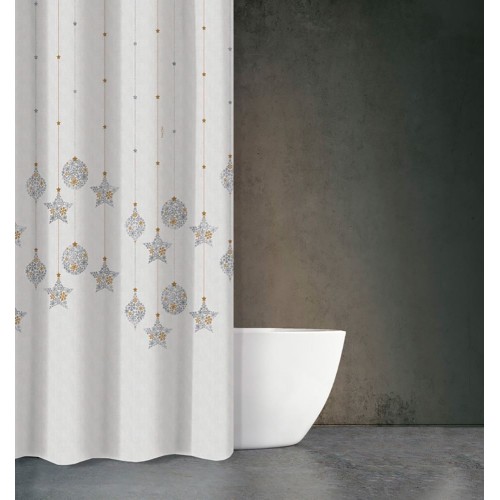 Κουρτίνα Μπάνιου Χριστουγεννιάτικη DES 415 180X200