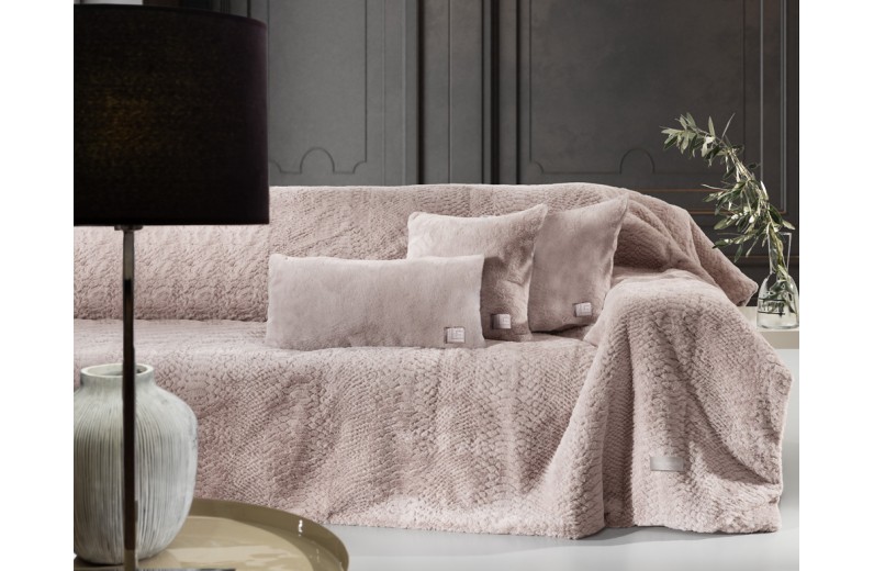Ριχτάρι Crusty Old Pink 170x250 + Διακοσμητικό Μαξιλάρι