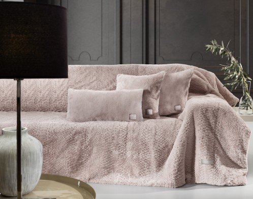 Ριχτάρι Crusty Old Pink 170x250 + Διακοσμητικό Μαξιλάρι
