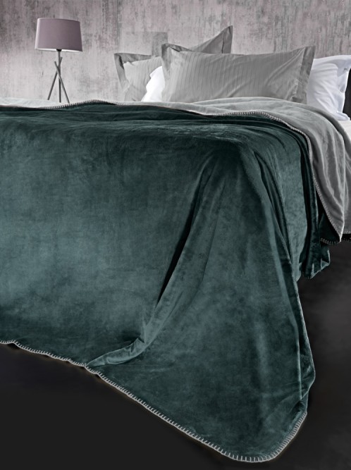 Σετ 2τμχ Κουβέρτα Velvet Emerald