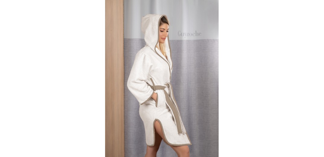 Μπουρνούζι New Comfy Sand με κουκούλα