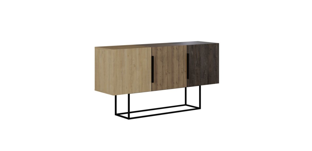 Μπουφές Estella pakoworld φυσικό-καρυδί 150x42x79.5εκ