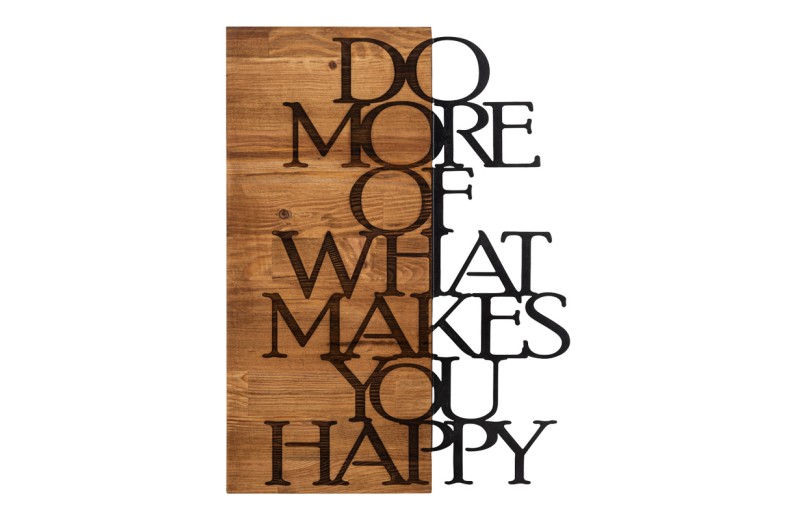 Διακοσμητικό τοίχου Haper pakoworld ξύλο πεύκου σε φυσική απόχρωση με μαύρο μέταλλο 42x3x58εκ