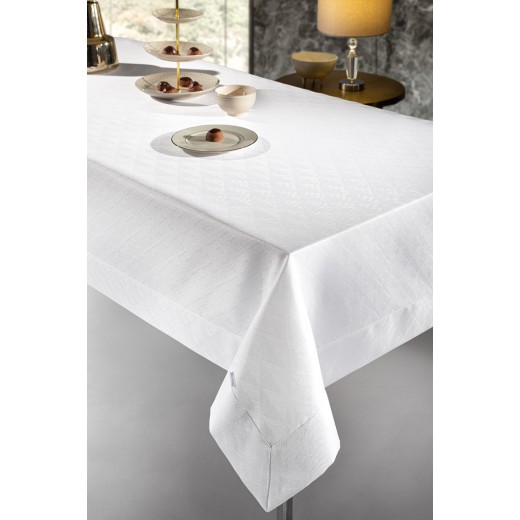 Τραπεζομάντηλο Motion White 160x260