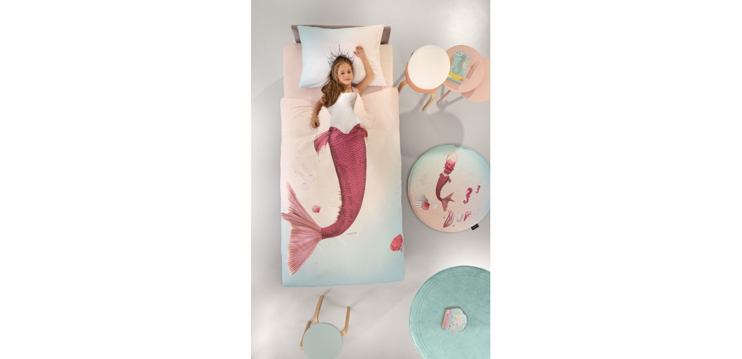 Παπλωματοθήκη & Μαξιλαροθήκη Mermaid Cotton 160x225