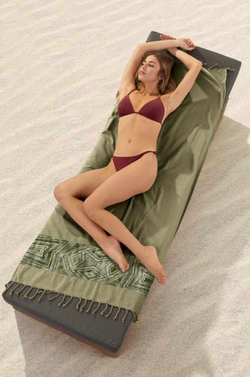 Πετσέτα Θαλάσσης - Παρεό Pestemal 16 Khaki 90x170