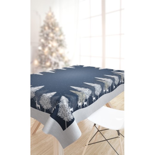 Χριστουγεννιάτικο Τραπεζομάντηλο 2043 Blue 145x180