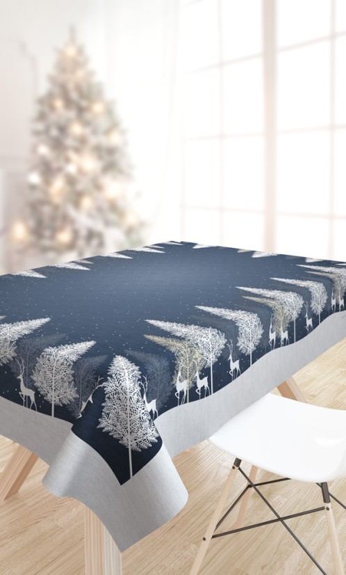 Χριστουγεννιάτικο Τραπεζομάντηλο 2043 Blue 145x180