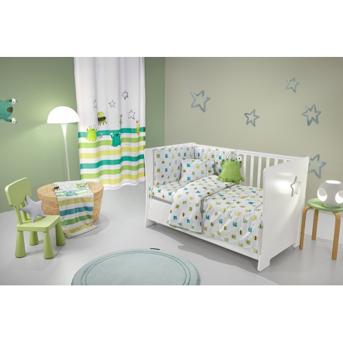 Σετ 3τμχ. Βρεφικά Σεντόνια Monsters Lime