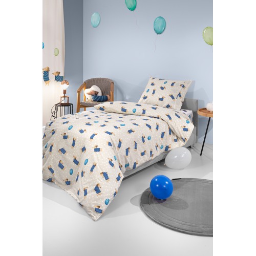 Σετ 2τμχ. Παιδική Παπλωματοθήκη & Μαξιλαροθήκη Pet Blue