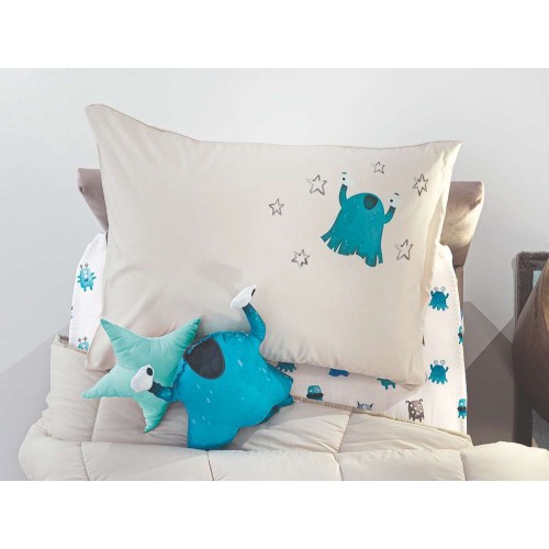 Διακοσμητική Μαξιλαροθήκη Monsters Blue