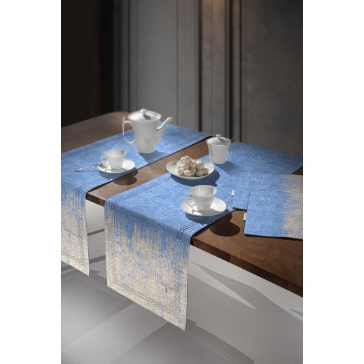 Τραβέρσα 2040 Blue Jean Beige Laser Cut