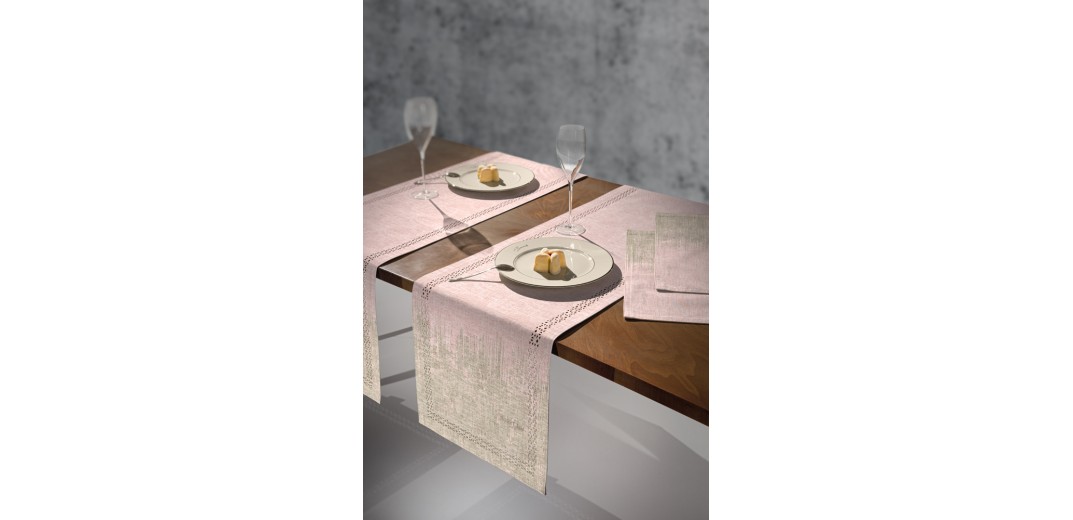 Τραβέρσα 2040 Pink Beige Laser Cut