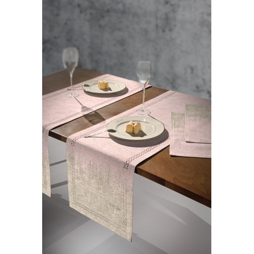 Τραβέρσα 2040 Pink Beige Laser Cut