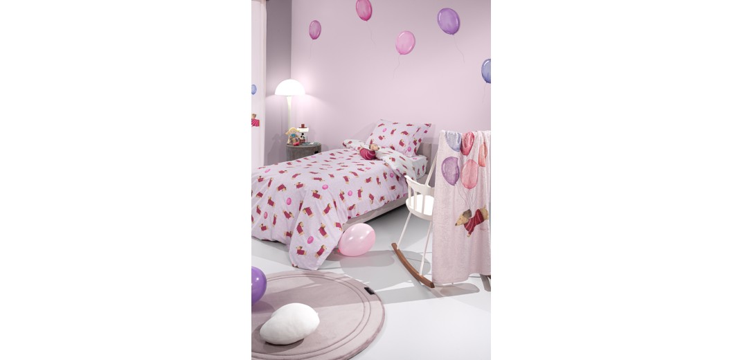 Σετ 3τμχ. Παιδικά Σεντόνια Pet Fuchsia (Λάστιχο)