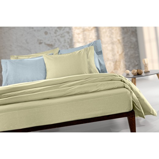 Σεντόνι Color Plus Olive με Λάστιχο
