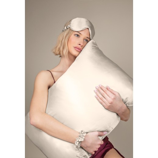 Μεταξωτή Μαξιλαροθήκη Beauty Sleep Champagne