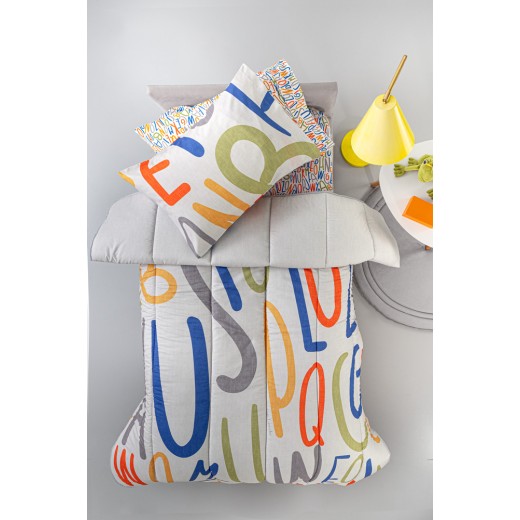 Παιδικό Πάπλωμα Letters Mutli Suede 160x220