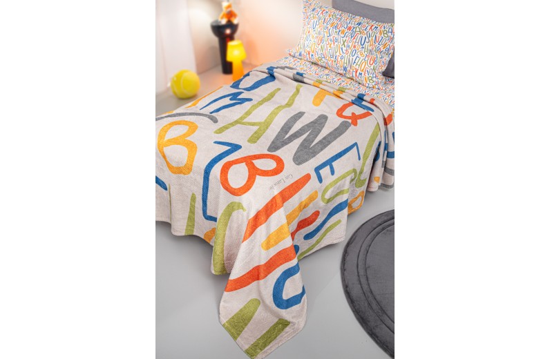 Παιδική Κουβέρτα Ultrasoft Letters Multi
