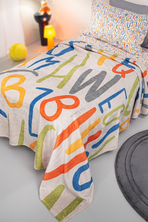 Παιδική Κουβέρτα Ultrasoft Letters Multi