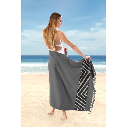 Πετσέτα Θαλάσσης - Παρεό Pestemal 19 Anthracite 90x170