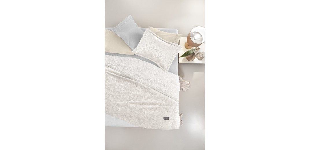 Σετ 2τμχ Κουβέρτα Bolzano Ivory