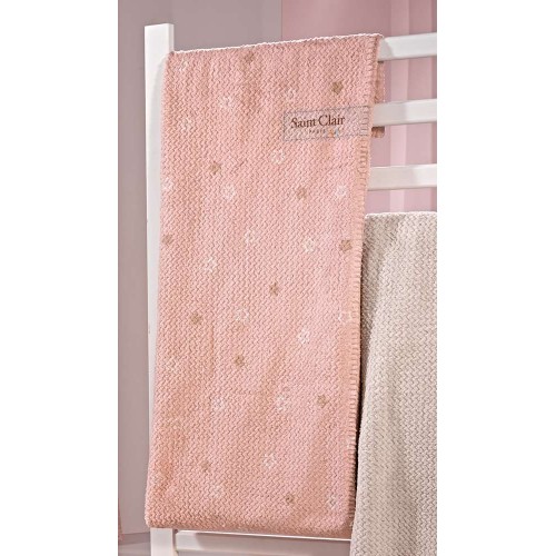 Βρεφική Κουβέρτα Ultrasoft Starlight Pink 110x140