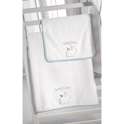 Σετ 2τμχ. Βρεφικές Πετσέτες Lapin Blue