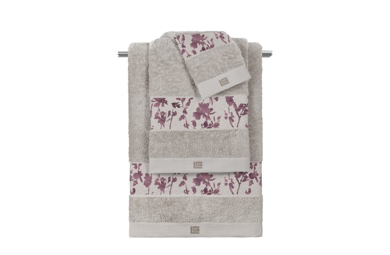 Σετ 3τμχ. Πετσέτες Romance Melanze-Silver