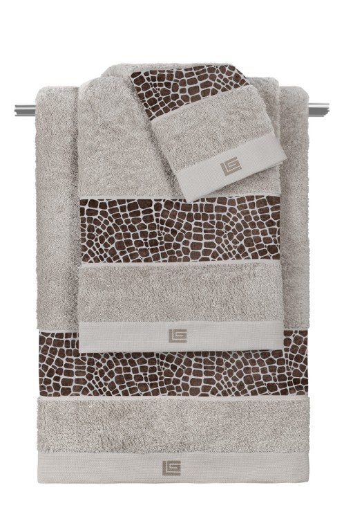 Σετ 3τμχ. Πετσέτες Safari Choco-Silver