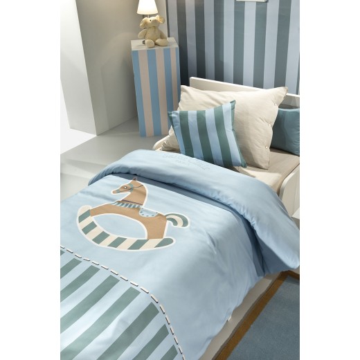 Παπλωματοθήκη Toy Blue Suede 160x220