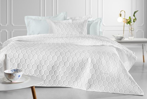 Σετ 3τμχ Κουβερλί Hive White 250x240