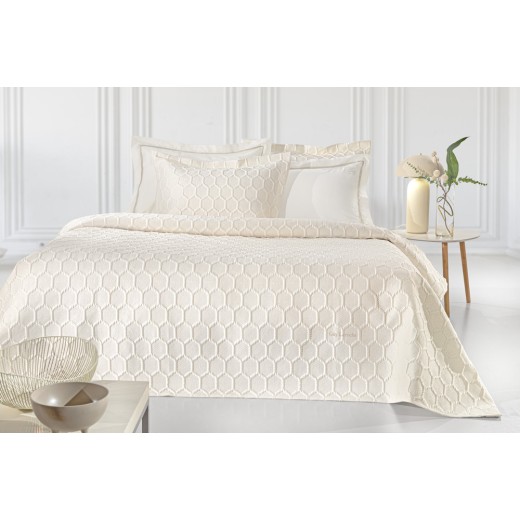 Σετ 3τμχ Κουβερλί Hive Ecru 250x240